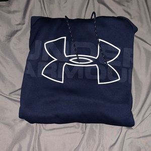 navy blue under armour hoodie